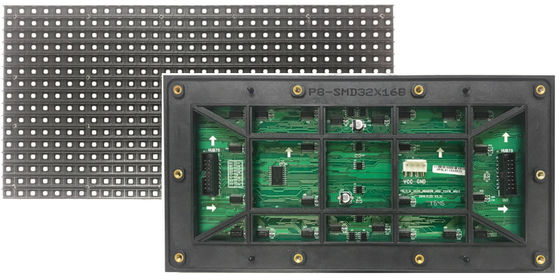 P8 LED Dış Mekan IP65 Su Geçirmez Dayanıklı Dış Mekan SMD LED Ekran 32 Nokta * 16 Nokta Yüksek Çözünürlüklü Shenzhen Fabrikası